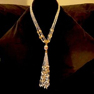 Vintage Pearlescent and Iridescent Beaded Necklace